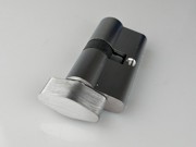 Lock - Eurostyle Cylinder Turn Patch Lock - Satin Chrome